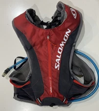 Salomon Skin Pro 3 Running Hydration Vest - W/ Bladder Red/Blk/Gray