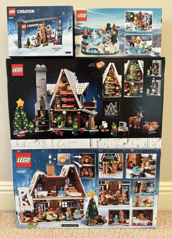 LEGO Winter Village Gingerbread House 10267 Elf Club House 10275 GWP 40416 40337 Foto 2 de 4