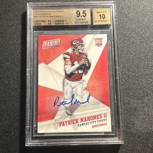 2017 Patrick Mahomes RC Auto Panini Black Friday Autograph SSP Rookie 🔥💰🔥