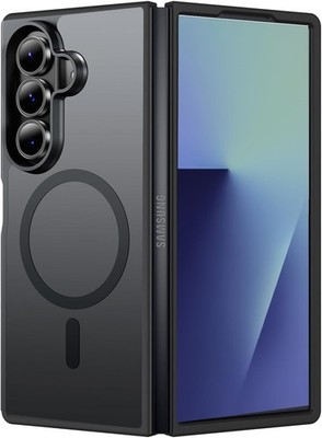 Samsung Galaxy Z Fold 7 Case, Magnetic Slim Translucent Back Non-Slip Hard Cover