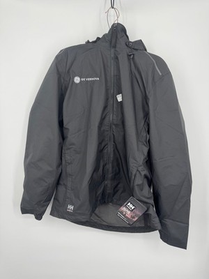 NWT Helly Hansen Manchester 2.0 Shell Jacket Men's XL Black Windbreaker Hooded