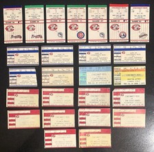 Lot: OH Ohio Cincinnati Reds MLB Major League Baseball 1990s Ticket Stub (25)