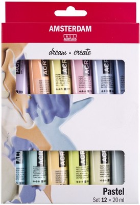 ROYAL TALENS Acrylfarbe AMSTERDAM Pastell 12 x 20 ml
