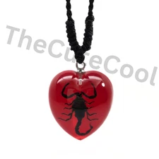 NEW Real Insect Bug Black Scorpion Glow Necklace – Gothic Jewelry for Men Women