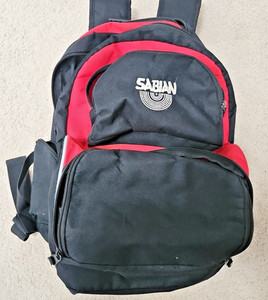 SABIAN Cymbals Drummers Gear Bag Backpack Black Red Percussion Stick Mallet Case