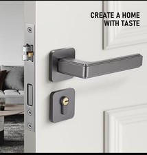 Square Round Door Lock Precision Carved Aluminum Oxide Craft Lock for Home