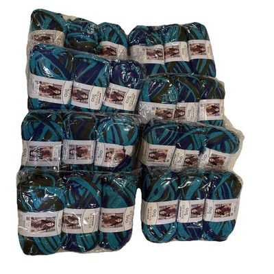 Red Heart Boutique Trio yarn Aegean 24 full skeins same dye lot