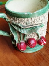 Tasse ancienne en majolique - José Alves Cunha (1840-1870), faience Barbotine