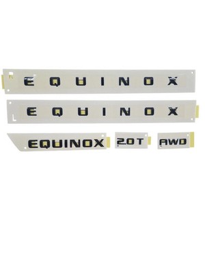 2025-2026 Chevrolet Equinox Black Bodyside Emblem Kit 26587200 6pc OEM GM