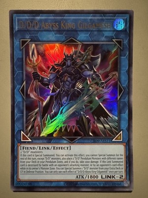 YUGIOH D/D/D ABYSS KING GILGAMESH ASIA ENGLISH CR09-AES11 ULTRA RARE (1ST RUN)