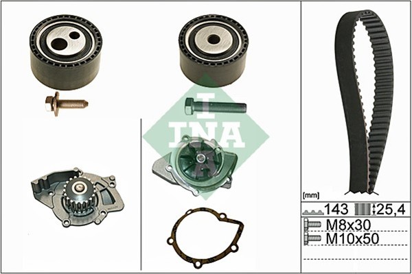 Schaeffler INA Wasserpumpe + Zahnriemensatz 530 0447 30 FüR Boxer Peugeot Jumper-image
