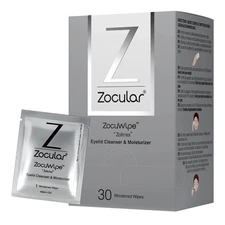 Zocuwipe Eyelid Wipes with Natural Okra Complex - 30 Count (Pack of 1) 