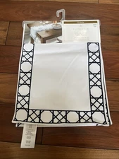 BedBath & Beyond EverHome Embroidered Cane TableaRuner Navy Blue 14in X 72in