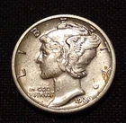 1929 s mercury dime xf au about uncirculated san francisco silver luster coin