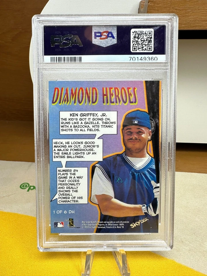 Ken Griffey Jr Metal Universe 1998 Diamond Heroes #1DH PSA 9 MINT SSP Low pop - Image 2 of 2