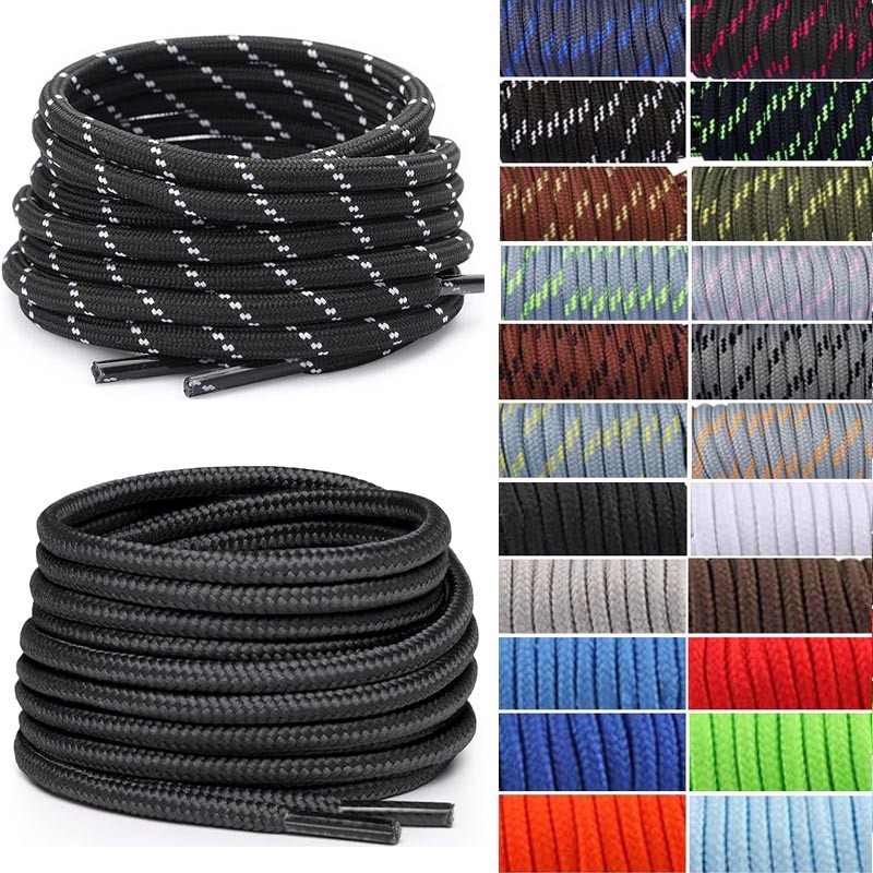 2x Cordones redondos Correas para zapatos de senderismo Zapatos de trabajo Shoe Laces Nuevo.