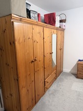Triple & Double Pine Wardrobe Set