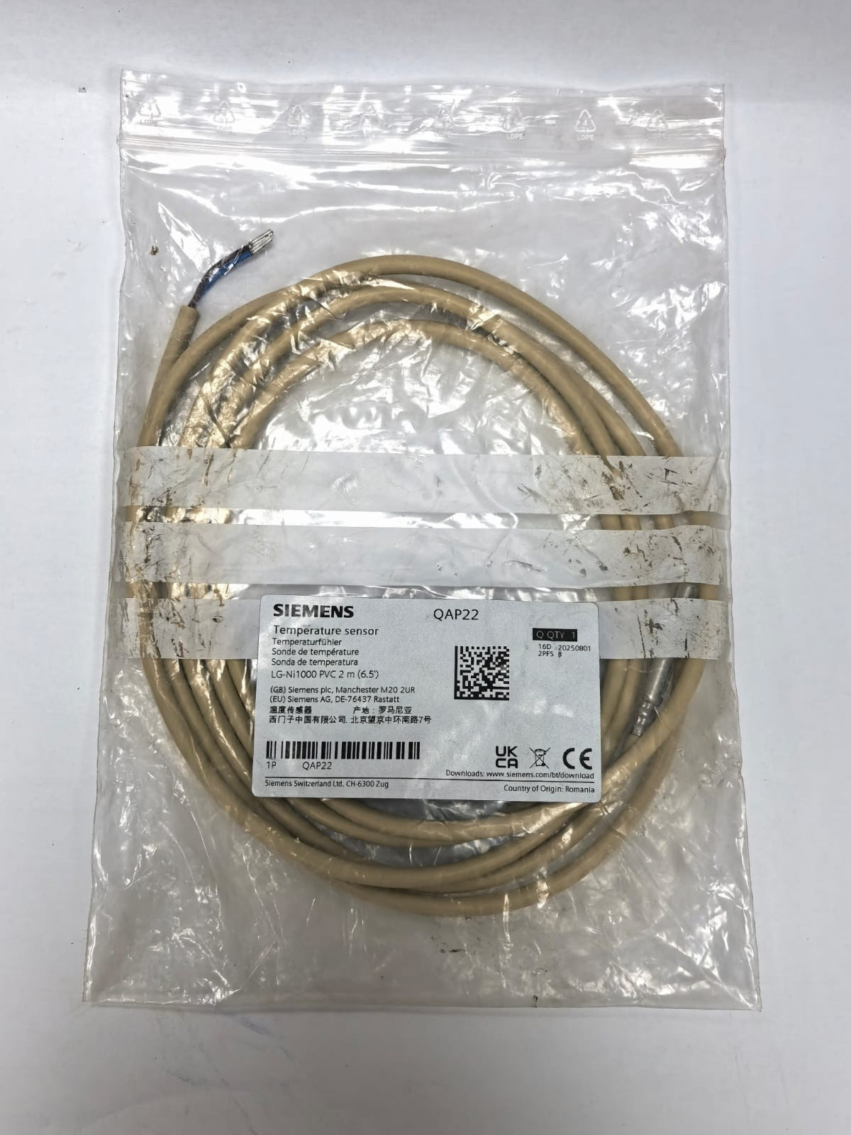 SIEMENS QAP22 TEMPERATURE SENSOR LOT 2 PCS
