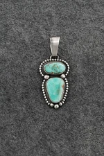Turquoise & Sterling Silver Pendant - Darrin Livingston