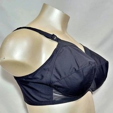 42C Exquisite Form 532 Fully Wire Free Pointy Bullet Bra Black NWOT
