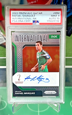 2021-22 Prizm World Cup Rafael Marquez International Ink Auto PSA