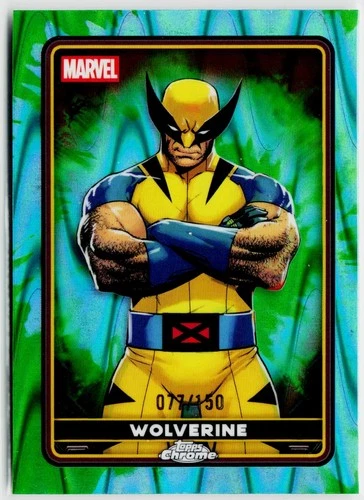 2025 Topps Chrome Marvel Wolverine Green Lava Refractor /150 #5 Deadpool