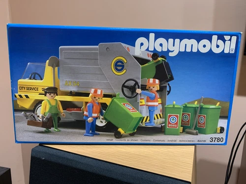 Playmobil 3780 Garbage Truck Vintage Brand New Factory Sealed Box