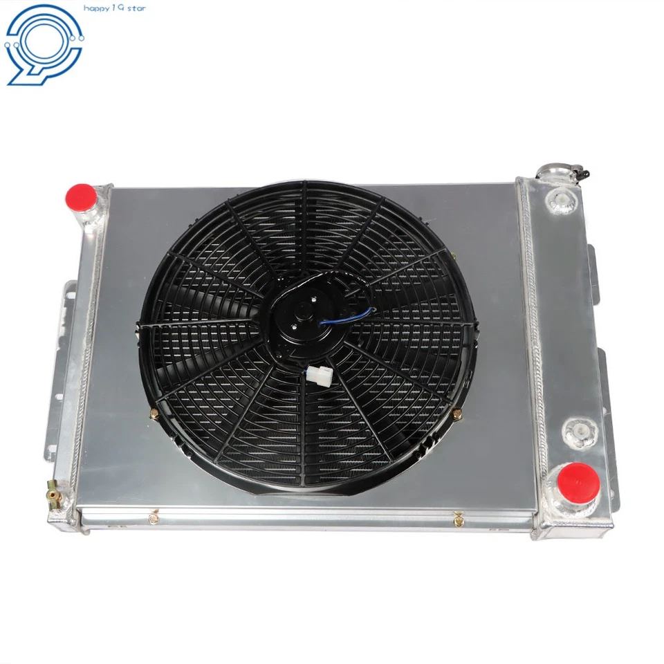 1967-1969 For Chevy Camaro Pontiac Firebird MT 3 Row Radiator+Shroud Fan Foto 3 de 4