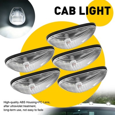 5X Clear White LED Cab Roof Marker Light For Dodge Ram 1500 1999-2001 55077067AA