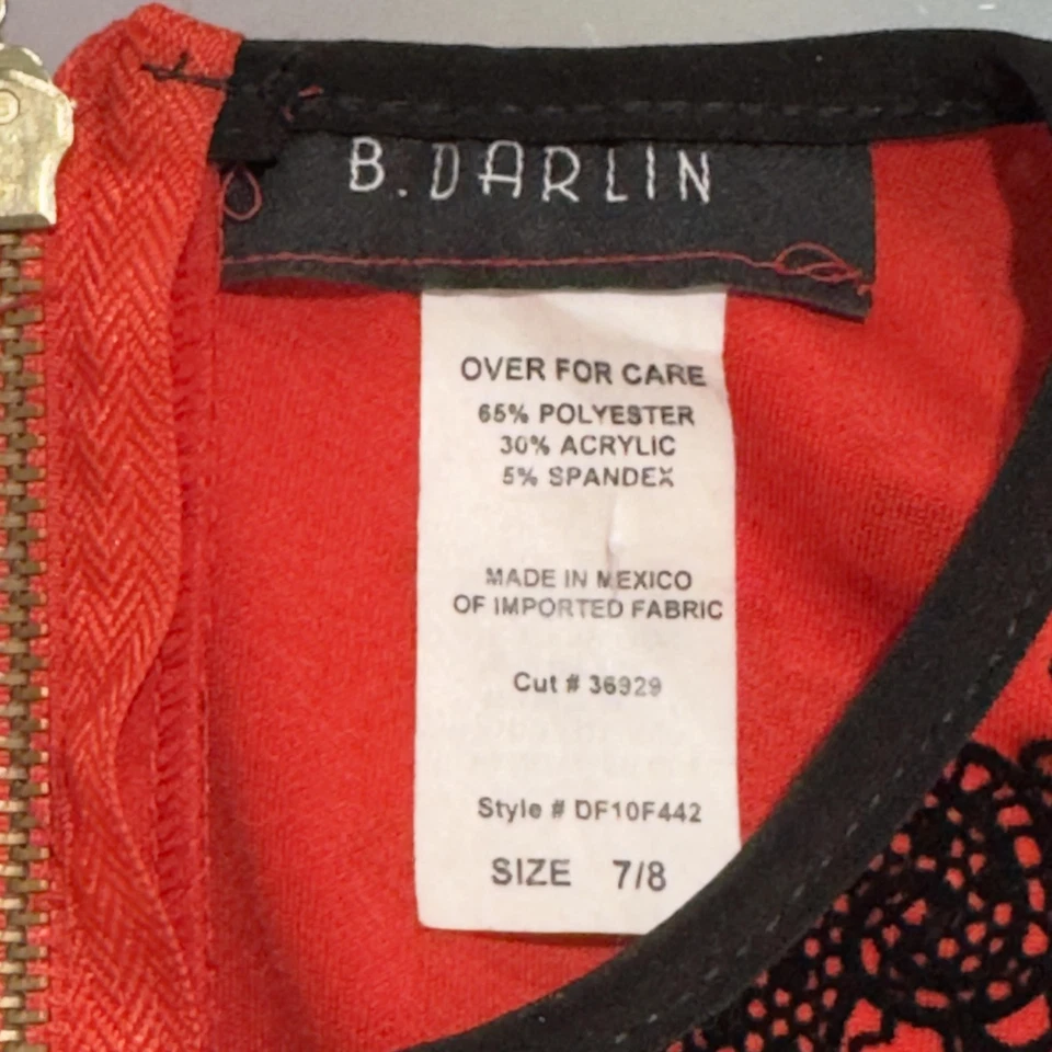 Vestido De Colección Y2K B Darlin Para Mujer 7/8 Rojo Negro Terciopelo Floral Halter Hada Grunge Foto 3 de 4