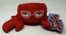 Bark Box Crab Me A Drink Holder Squeaker Floats Dog Toy Pool Summer Water Claws