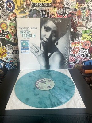 ARETHA FRANKLIN Knew You Were Waiting Best Of 2LP VG++ Turquoise Vinyl HYPE