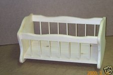 WOODEN DOLL CRADLE UNFINISHED PINE WOOD GIRLS HAND MADE dowell SIDES 19" inside