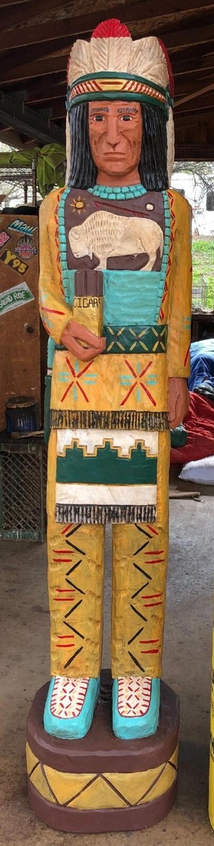 フランク・ギャラガー作ヴィンテージ 120cmシガーストア・インディアン像 フランク・ギャラガー作ヴィンテージ 120cmシガーストア・インディアン