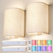 Battery Operated Wall Sconce: Wireless Wall Sconces Set of Two Magnetic Lamp