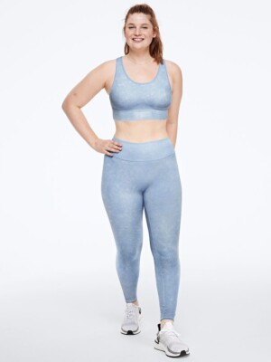 Victoria's Secret PINK Seamless Workout Tight Leggings Slate Blue