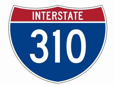 Interstate 310 Sticker R1984 Highway Sign Road Sign