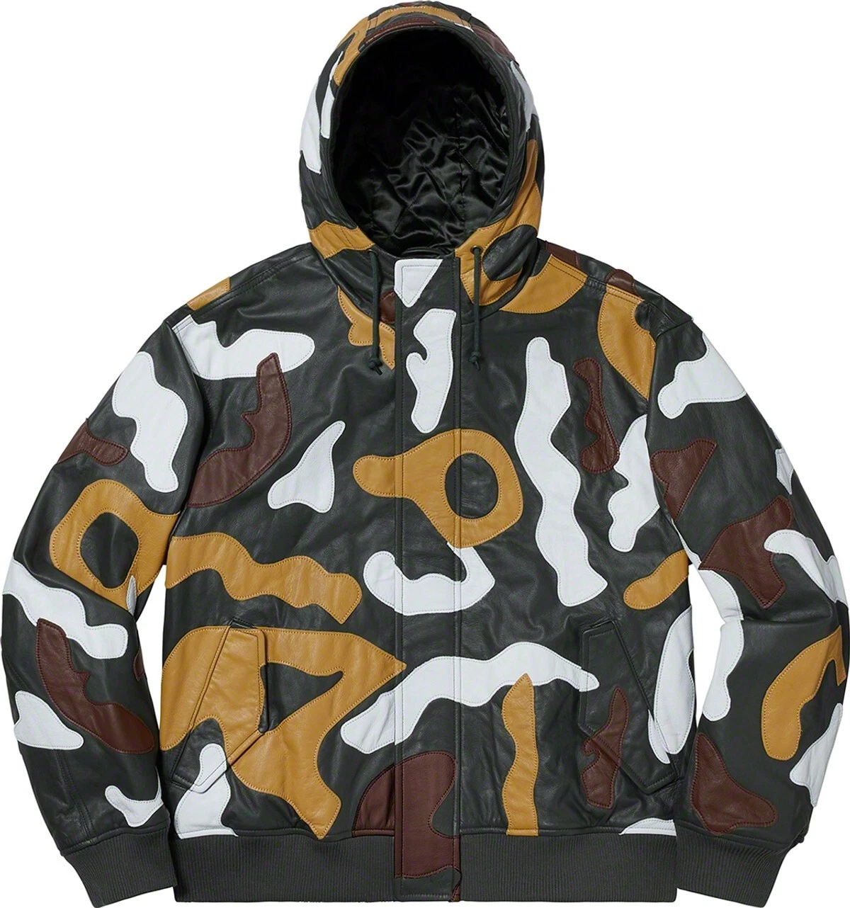 Supreme Mime Giacca Con Cappuccio in Pelle Autunno Inverno 2019