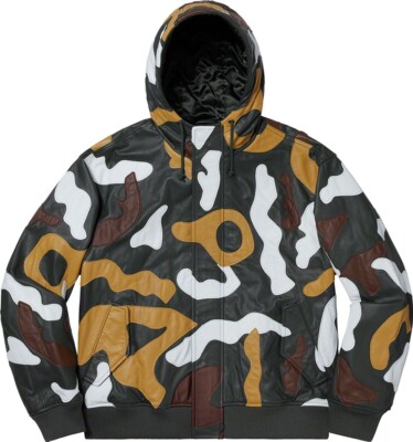 Supreme Camo Leather Hooded Jacket - Fall/Winter 2019 | eBay
