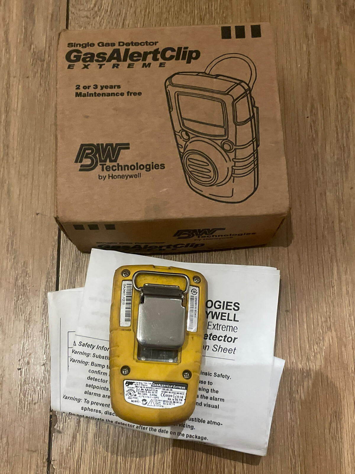 Honeywell BW Gas Alert Clip 2 Extreme Gas Detector H2S eBay