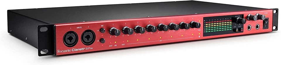 FOCUSRITE CLARETT+ 8PRE INTERFACCIA AUDIO USB 18 IN / 20 OUT - Immagine 2 di 4