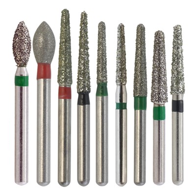 Dental Burs Diamond FG High Speed Burr Egg Round End Taper 368 856 850 Fine Grit