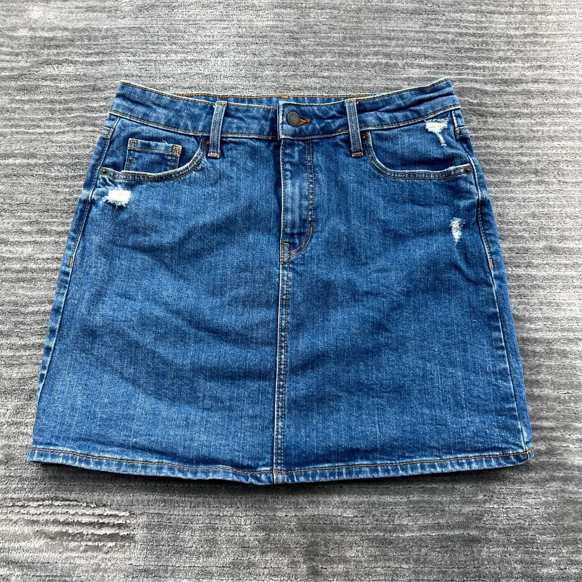 Old Navy Jean Skirt Size 4 Womens Mini Medium Wash Blue Denim eBay