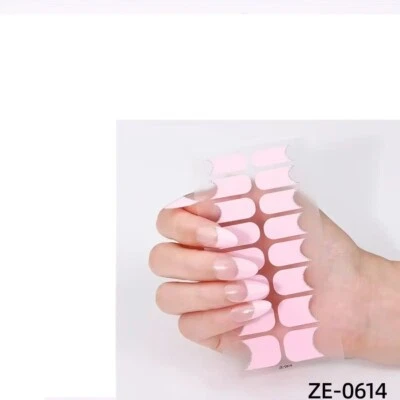 Nail Stickers Self-Adhesive DIY Wraps Gel Polish French Manicure (ZE614)