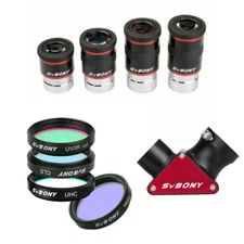 SVBONY 1.25" Telescope 68° Eyepiece+ Filter Kits + SV188P Diagonal for Planetary
