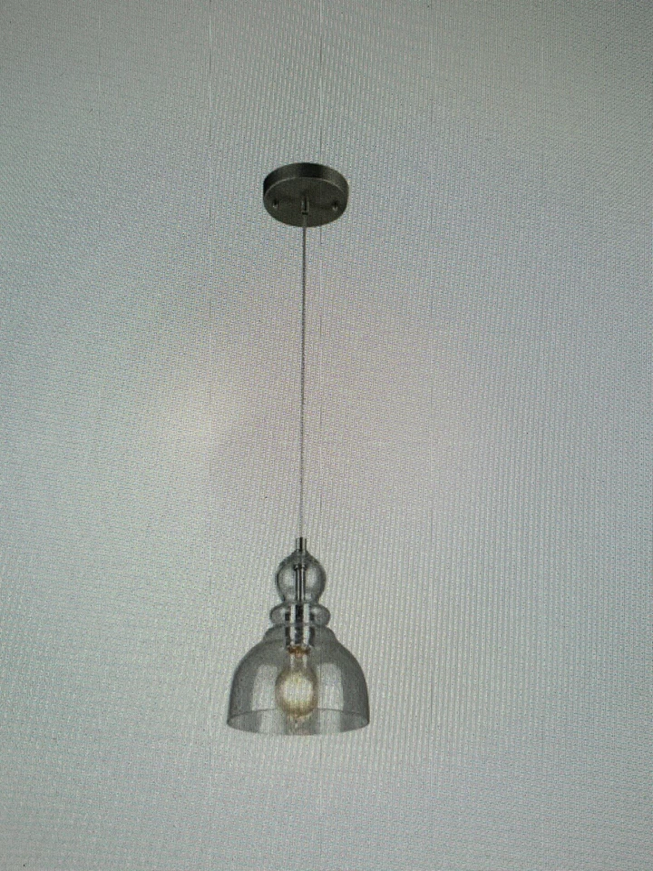 Luces colgantes Country 3 Westinghouse vidrio burbuja soplado a mano níquel Foto 3 de 4