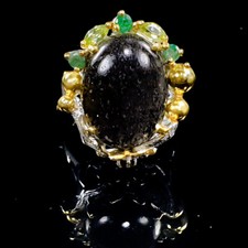 Natural Not Enhanced Sunstone Ring 925 Sterling Silver Size 8.75 /B-R1692