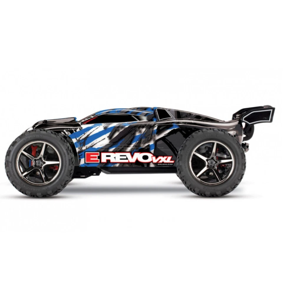 Traxxas # E-Revo 1:16 TSM Blau VXL RTR Brushless SPAR-SET 2x Lipo + Ladegerät - Bild 4 von 4