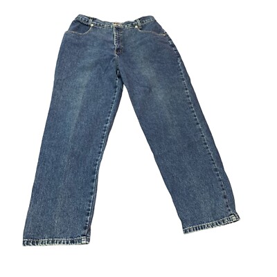 Vintage French Dressing Womens Blue Jeans Petite Relaxed Fit Size 14P
