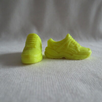 NEW! 2020 Barbie Extra Doll Neon Yellow Sneakers Curvy Doll Flat
